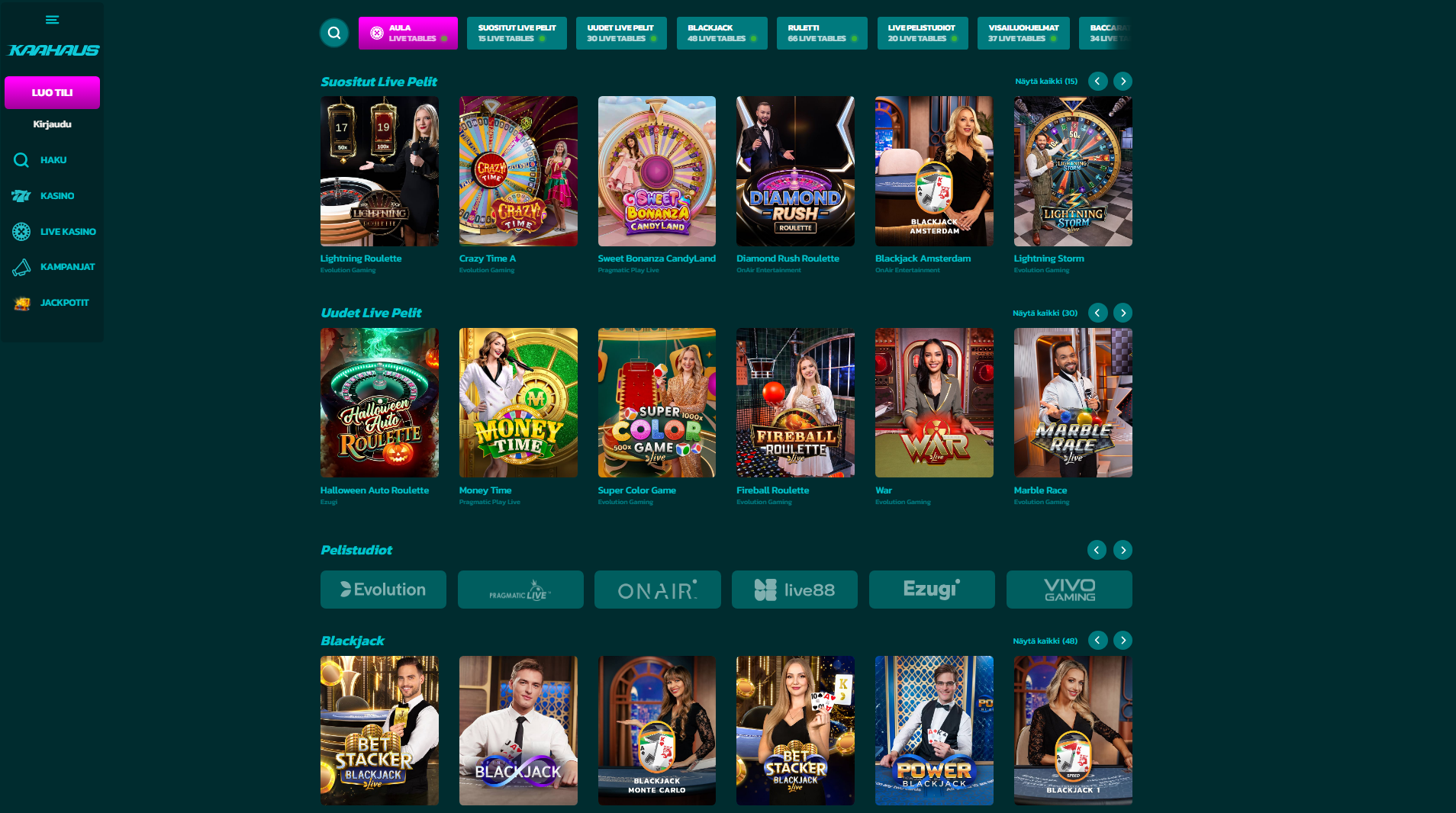 kaahaus casino sports