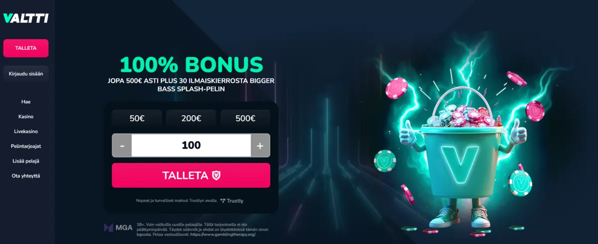 Valtti Kasino, pikakasino suomalaisille pelaajille