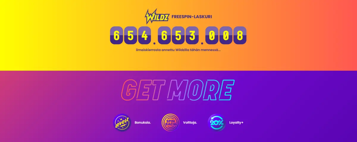 Wildz kasino erikoisbonukset ja ilmaiskierros laskuri